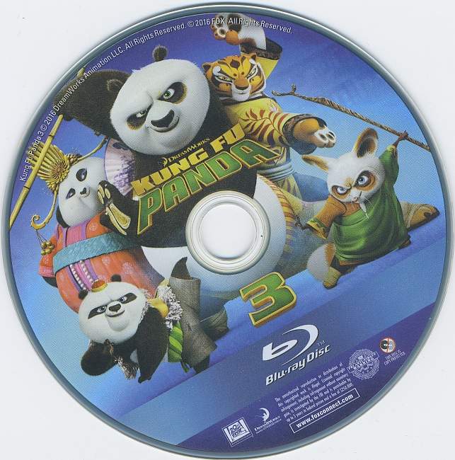 Kung Fu Panda 3 2016 Blu Ray Cover And Labels Dvd Covers And Labels 4398