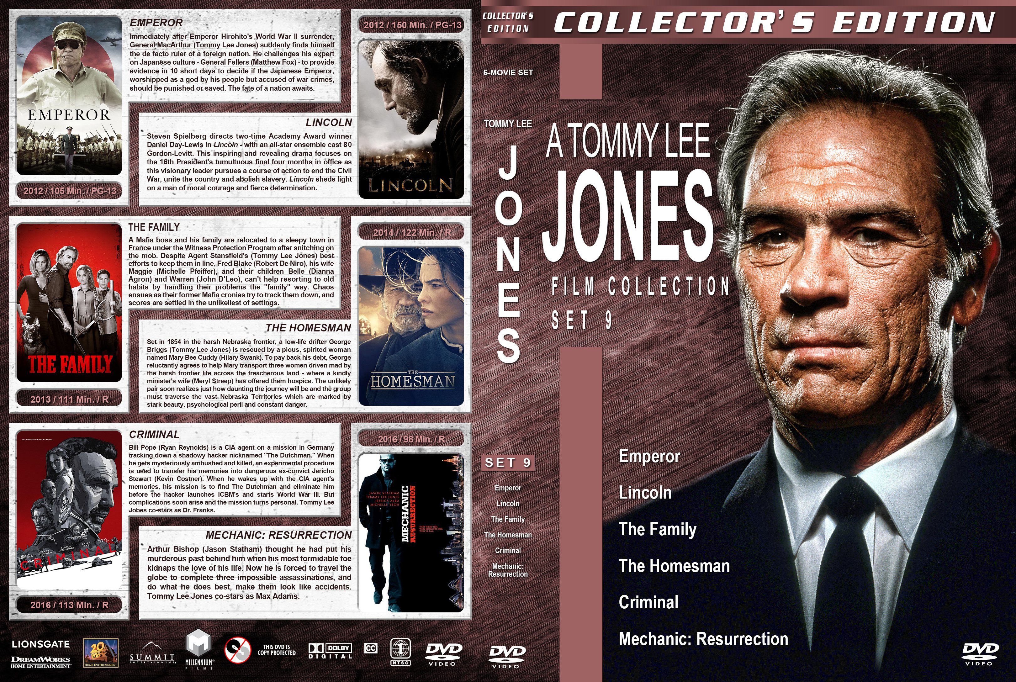 Tommy Lee Jones Film Collection - Set 9 (-2016) Cover.