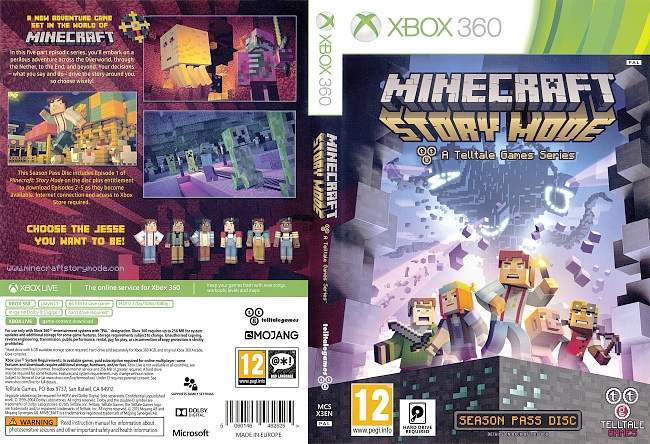Minecraft Story Mode  USA XBOX360 Cover 