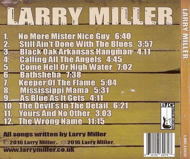 Larry Miller – Larry Miller (2016) CD Cover 