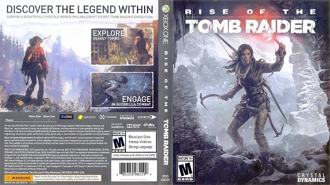 Rise of the Tomb Raider  XBOX ONE USA Cover Label 