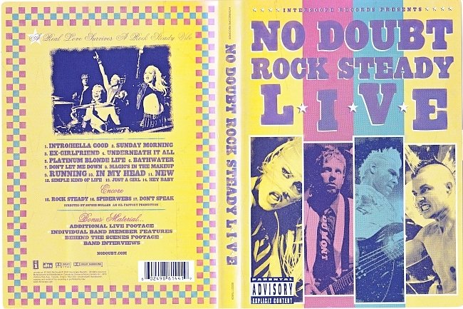 No Doubt Rock Steady Live (2003) R1 Cover 