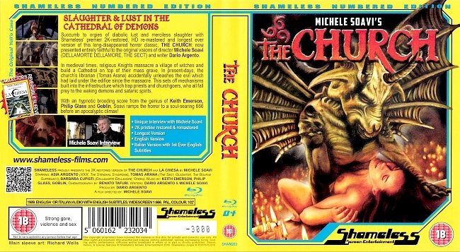 The Church (1989) R2 Blu-Ray Cover & Label 