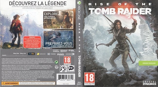 Rise of the Tomb Raider  XBOX ONE French Cover & Label 