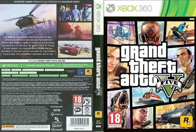 Grand Theft Auto V  XBOX 360 Italian Cover 