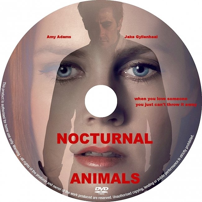 Nocturnal Animals (2016) R0 CUSTOM Cover & label | Dvd Covers and Labels