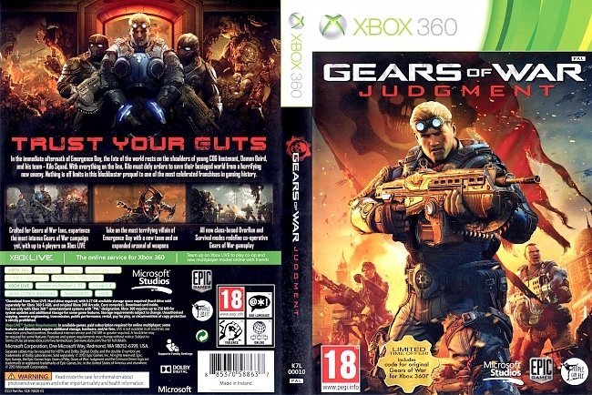 Gears Of War Judgement  PAL XBOX 360 Cover 