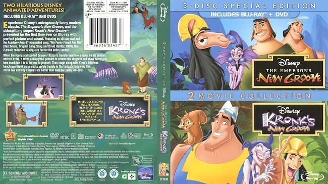 New Groove: 2-Movie Collection (2000-2005) Blu-Ray Cover 