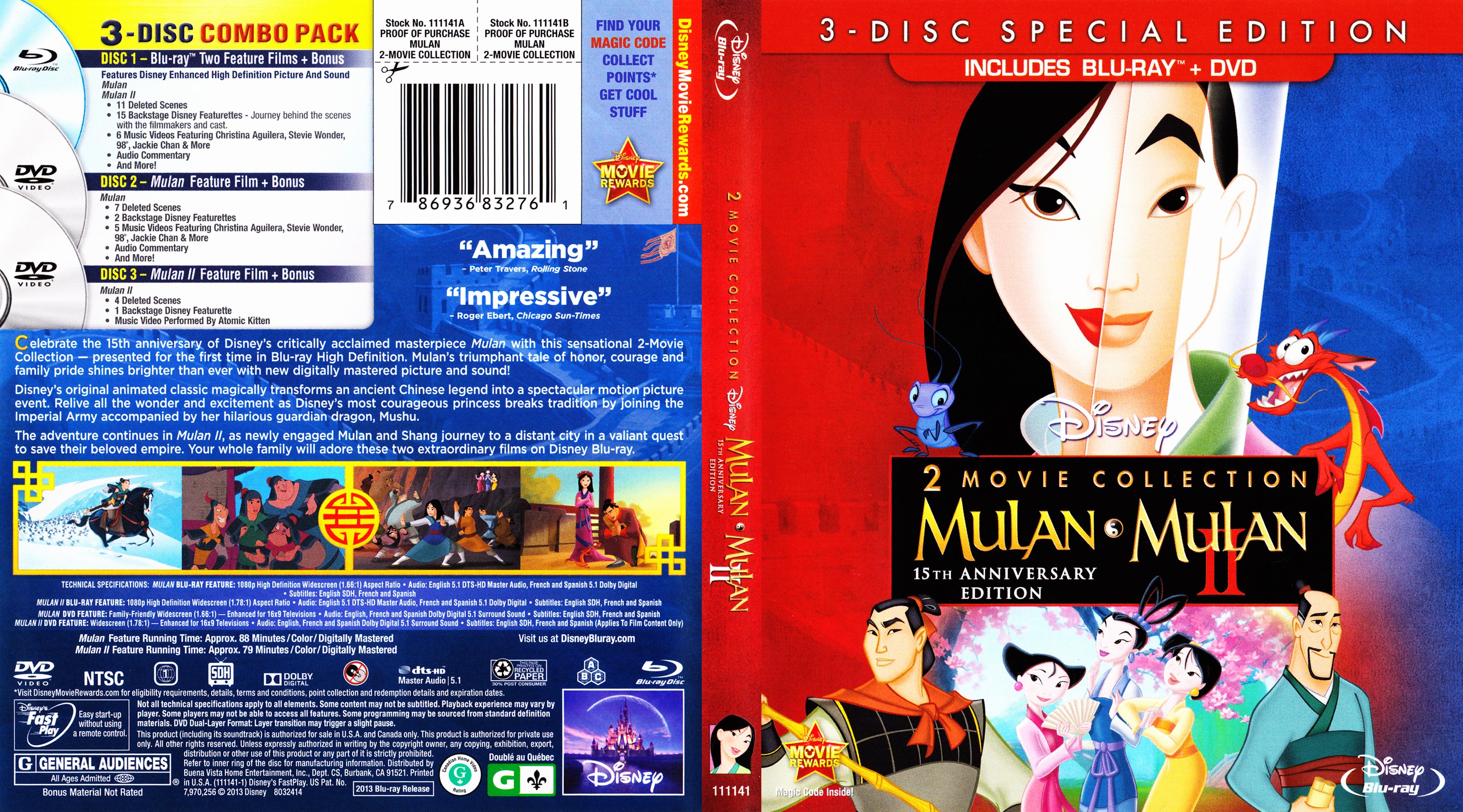 Mulan 2 Movie Collection 1998 04 Blu Ray Cover Dvd Covers And Labels