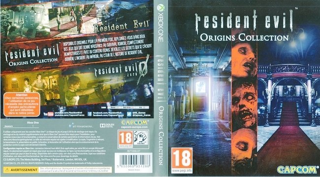 Resident Evil Origins Collection (2016) XBOX ONE France Cover & Label 