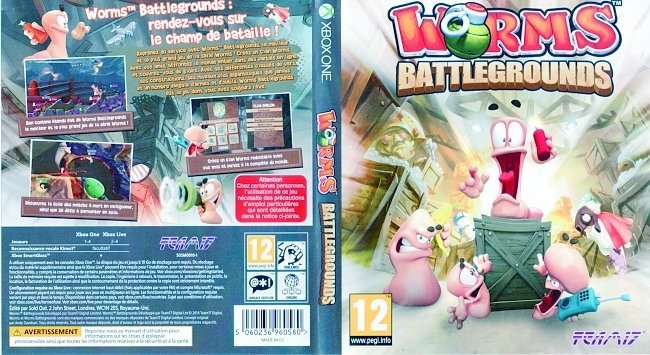 Worms Battlegrounds  XBOX ONE France Cover & Label 