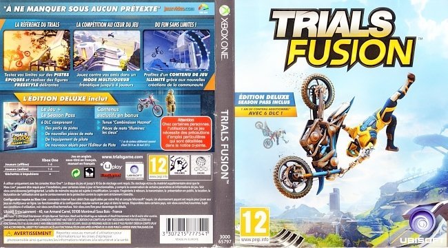 Trials Fusion  XBOX ONE France Cover & Label 