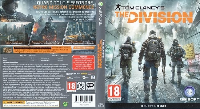 Tom Clancy's The Division (2016) XBOX ONE France Cover & Label 