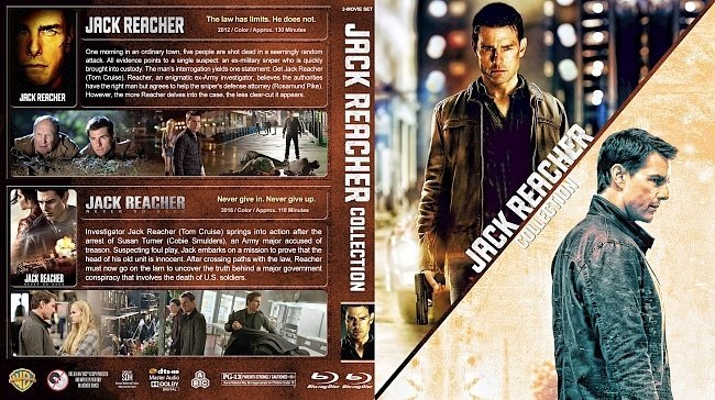 Jack Reacher Collection (-2016) R1 Custom Blu-Ray Cover 