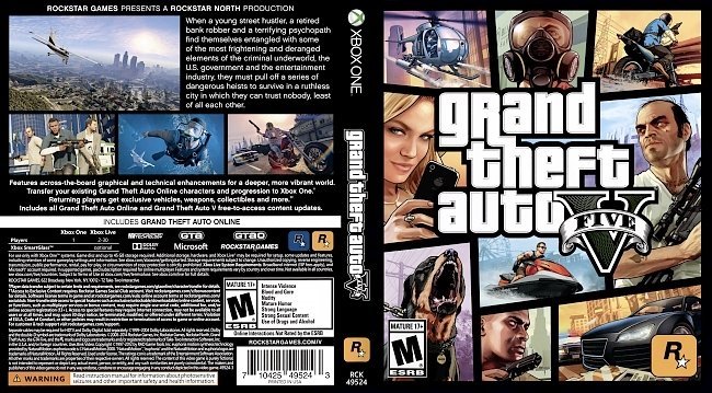 Grand Theft Auto V  USA XBOX ONE Cover 