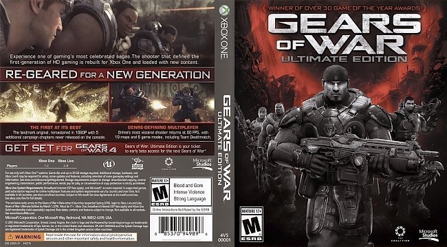 Gears of War Ultimate Edition  USA XBOX ONE Cover 