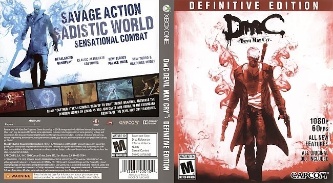DmC Devil May Cry Definitive Edition  USA XBOX ONE Cover 