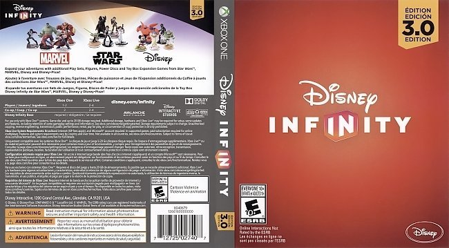 Disney Infinity 3.0 (2016) USA XBOX ONE Cover 