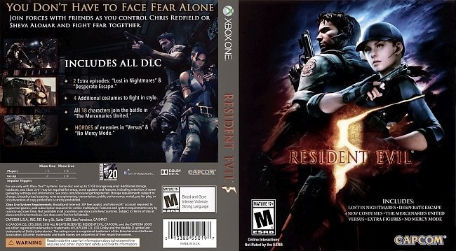 Resident Evil 5 (2016) USA XBOX ONE Cover 