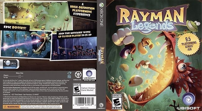 Rayman Legends  USA XBOX ONE Cover 