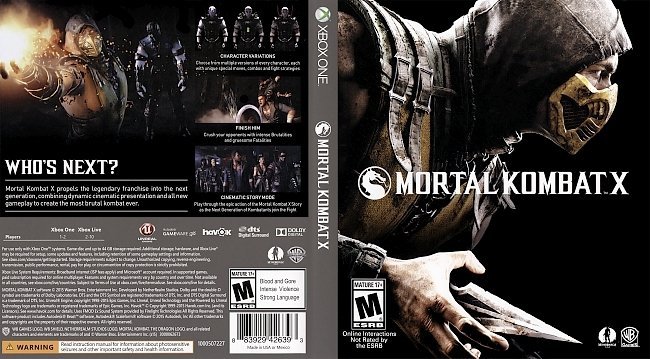 Mortal Kombat X  USA XBOX ONE Cover 