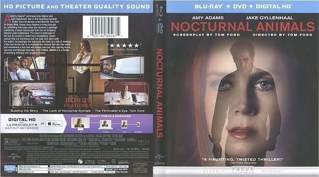 Nocturnal Animals (2016) Blu-Ray Cover & Labels 