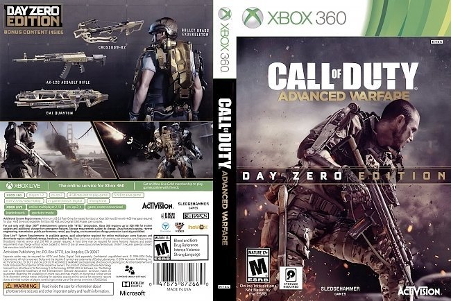 Call of Duty Advanced Warfare (Day Zero Edition)  USA XBOX 360 Cover 