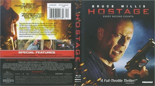Hostage (2005) Blu-Ray Cover & label 