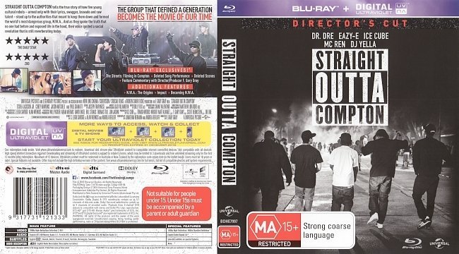 Straight Outta Compton  R4 Blu-Ray Cover 