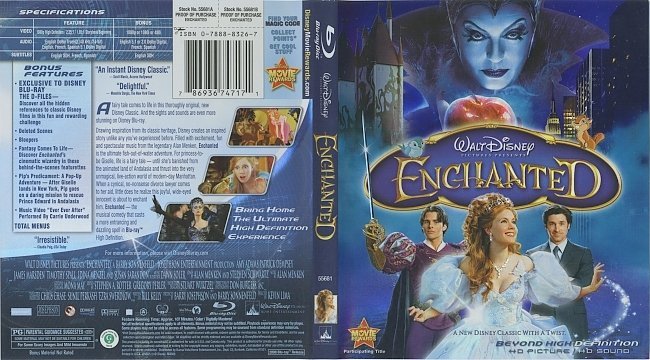 Enchanted (2007) Blu-Ray Cover & Label 