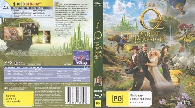 Oz The Great And Powerful  R4 Blu-Ray Cover 