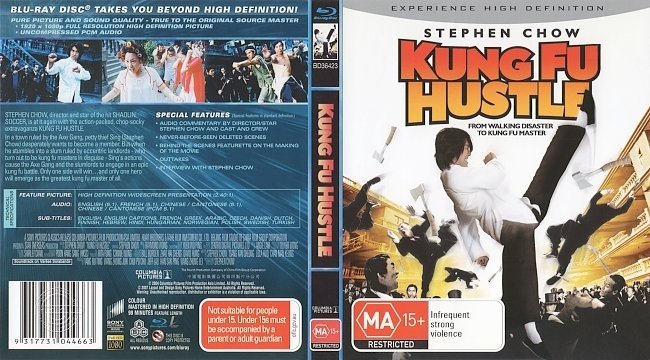 Kung Fu Hustle (2004) R4 Blu-Ray Cover & Label 