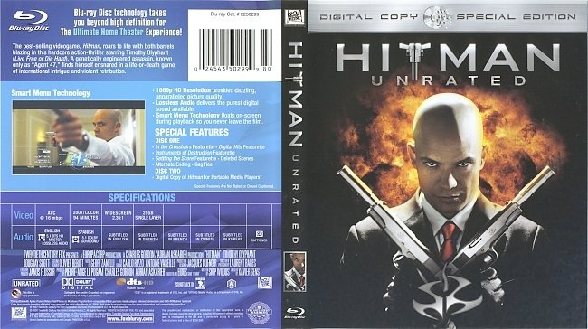 Hitman (2007) Blu-Ray Cover & Labels 