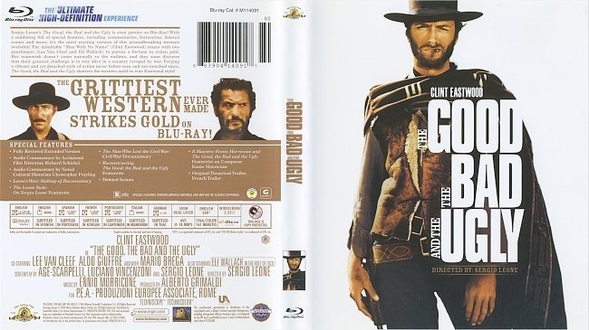 The Good The Bad And The Ugly (1966) Blu-Ray Cover & Label 