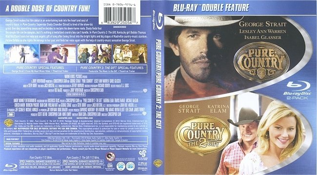 Pure Country 1 & Pure Country 2 (1992-2010) Blu-Ray Cover & Labels 