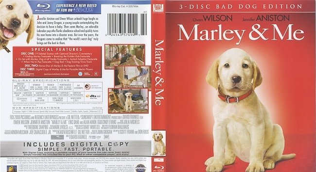 Marley & Me (2008) Blu-Ray Cover & Labels 