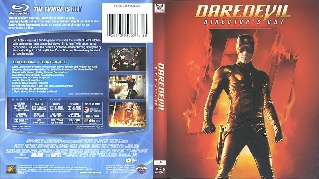 Daredevil (2003) Blu-Ray Cover & Label 