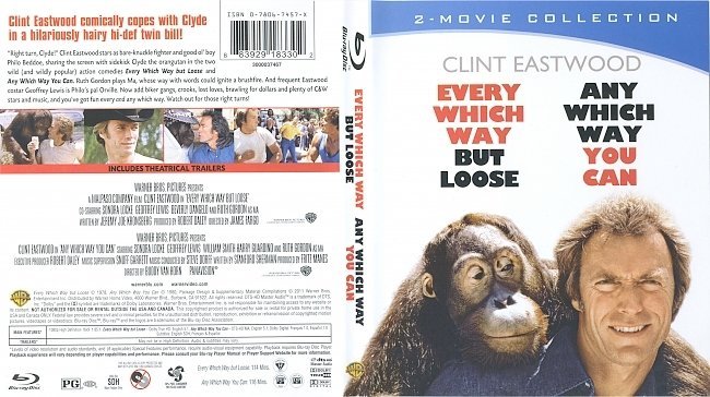 Every Which Way But Loose & Any Which Way You Can (1978-1980) Blu-Ray Cover & Labels 