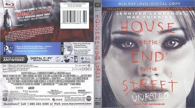 House At The End Of The Street  Blu-Ray Cover & Labels 