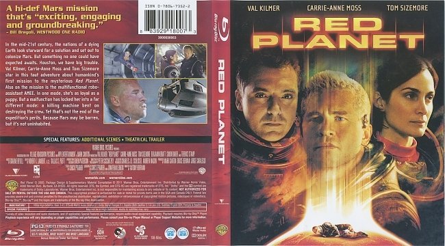 Red Planet (2000) Blu-Ray Cover Cover & Label 