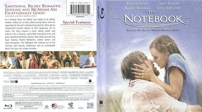 The Notebook (2004) Blu-Ray Cover & Label 