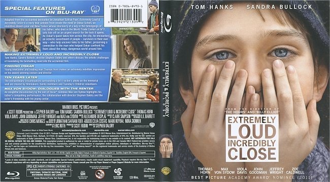 Extremely Loud & Incredibly Close (2011) Blu-Ray Cover & Labels 