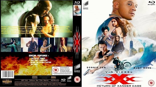 xXx: Return of Xander Cage (2017) R2 Custom Blu-Ray Cover 