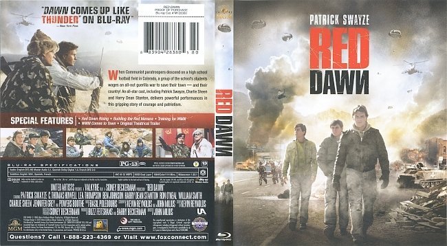 Red Dawn (1984) Blu-Ray Cover & Label 