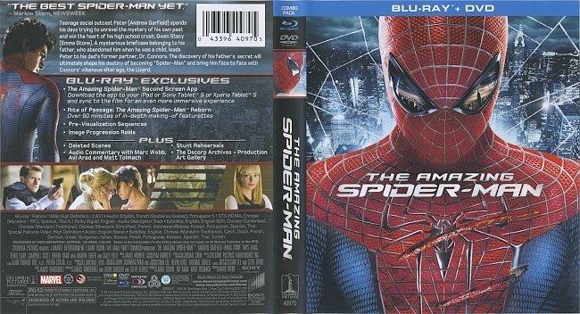 The Amazing Spider-Man  Blu-Ray Cover & Labels 