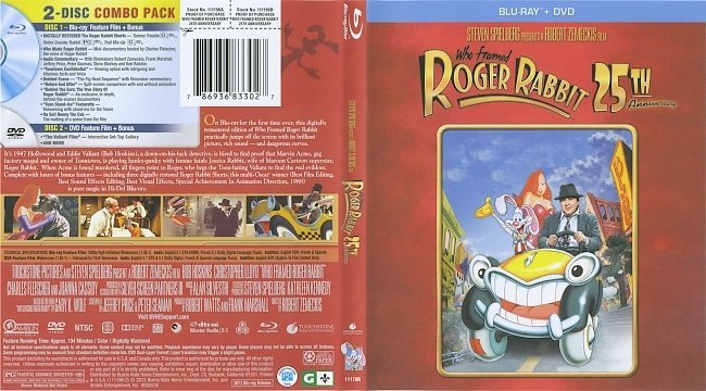 Who Framed Roger Rabbit (1988) Blu-Ray Cover & Labels 