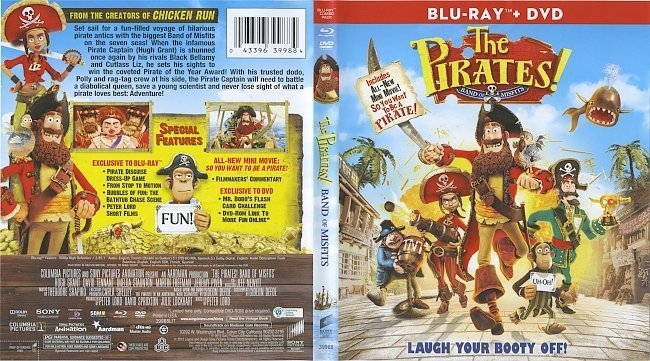 The Pirates: Band Of Misfits  Blu-Ray Cover & Labels 