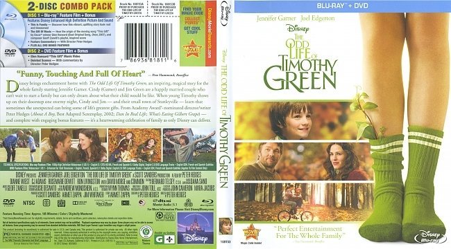 The Odd Life Of Timothy Green  Blu-Ray Cover & Labels 