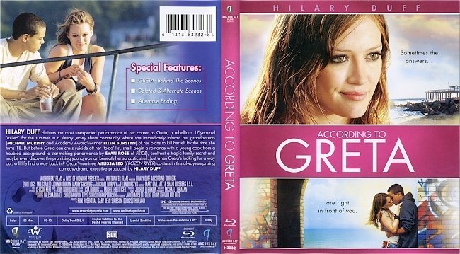 According To Greta (2009) Blu-Ray Cover & Label 