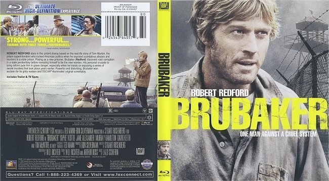 Brubaker (1980) Blu-Ray Cover & Label 